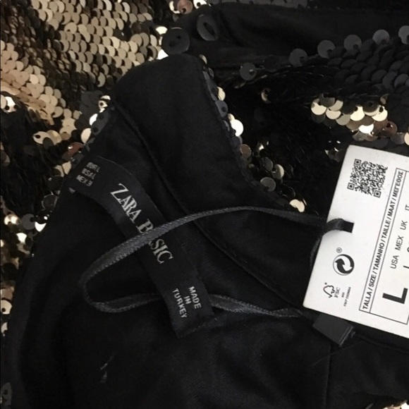 SOLD OUT NWT ZARA SEQUIN OPEN BACK MINI SHEATH DRESS - Picture 7 of 7